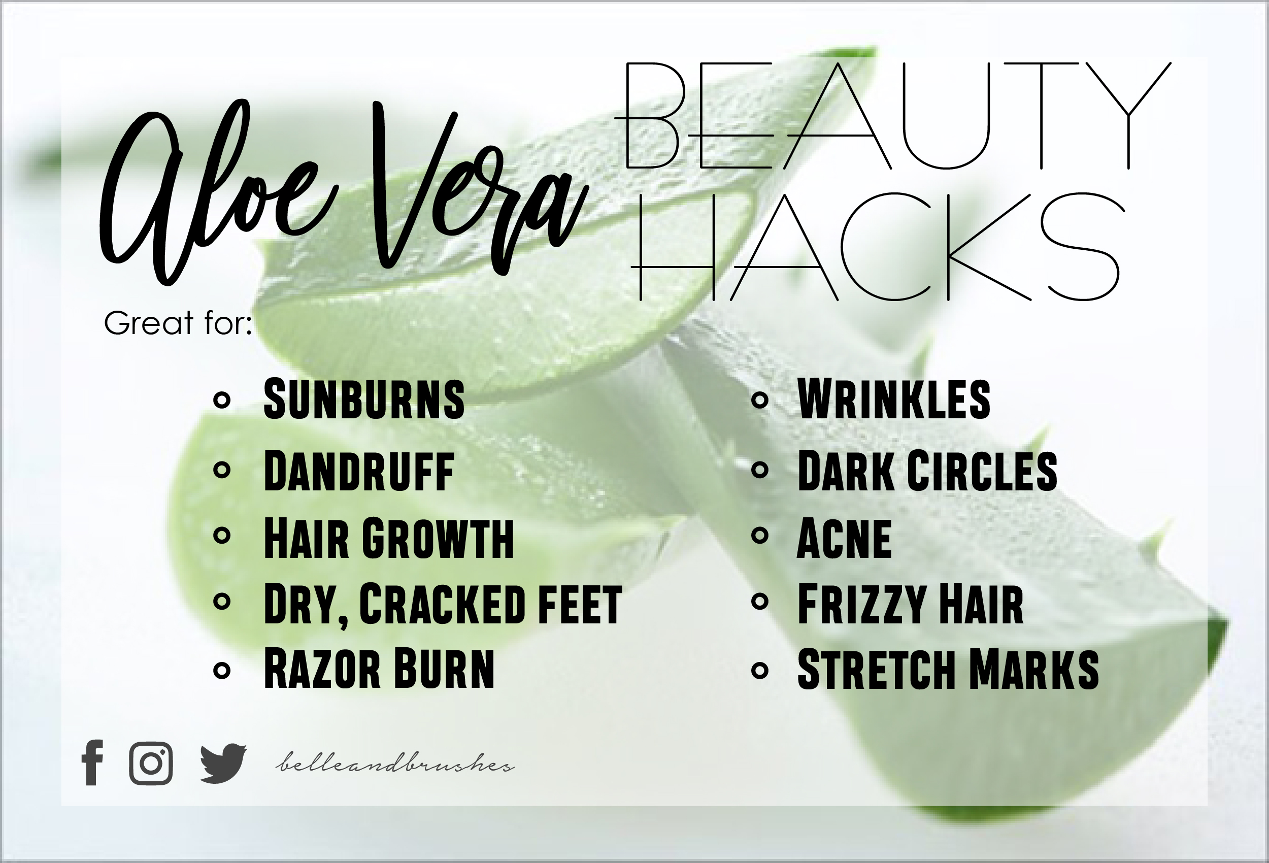 10 great beauty hacks using Aloe Vera